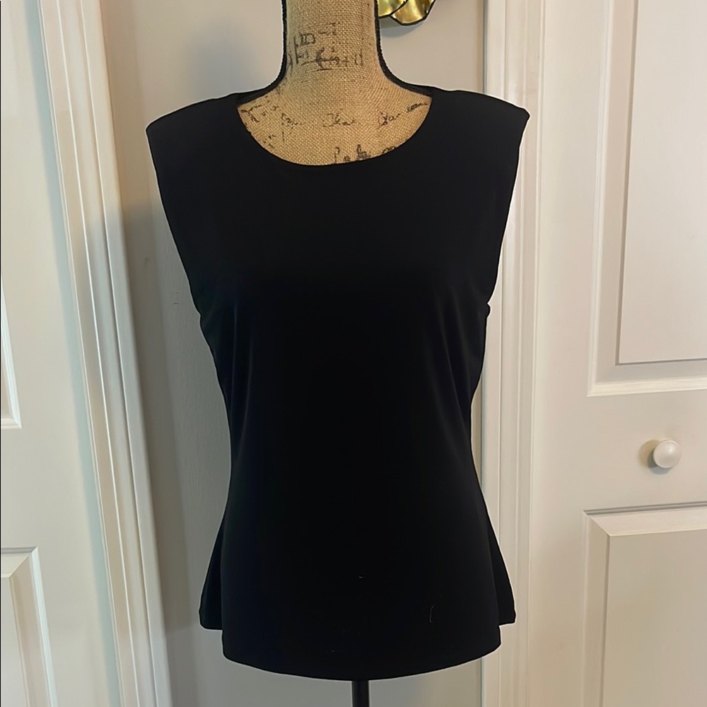 Dkny Black Muscle Tee Fitted Sleeveless Top